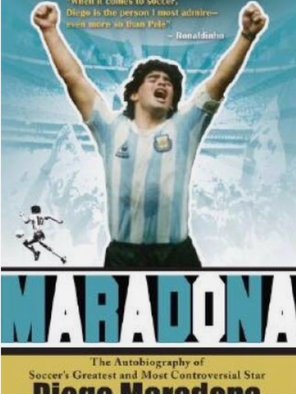 Argentina Sky Blue & White Football Jersey Poster